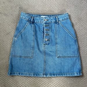 NWT Topshop light wash denim mini skirt